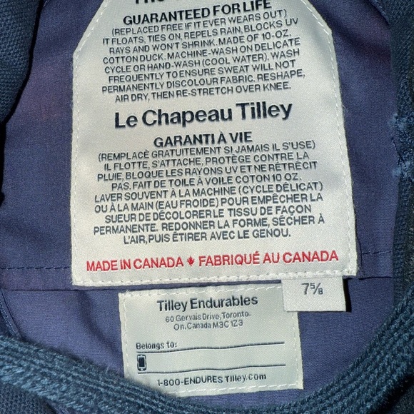 The Tilley Hat Navy  Bucket Hat with Chin Strap - Picture 6 of 7